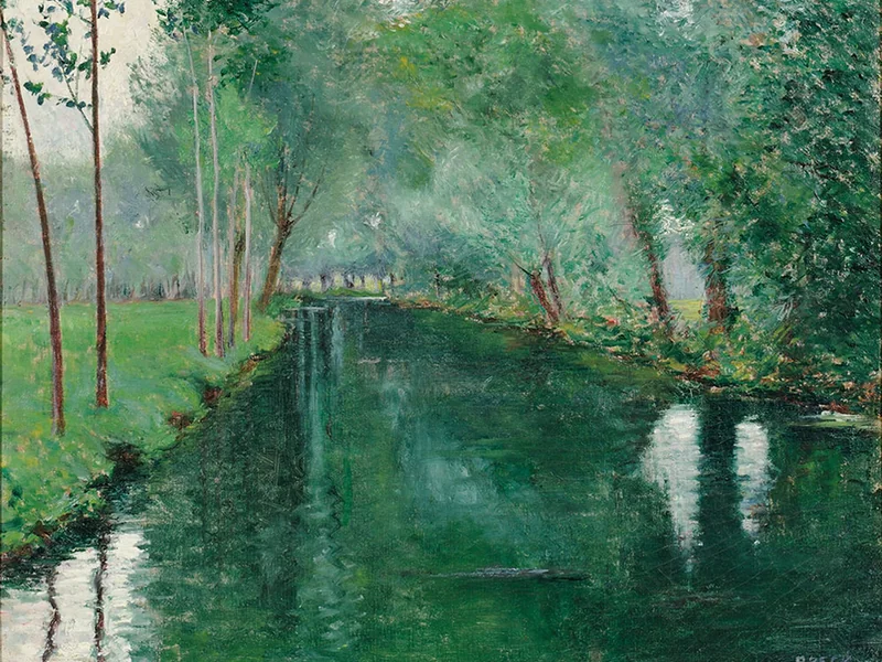 1860-John Leslie Breck - Il fiume Epte, Giverny
